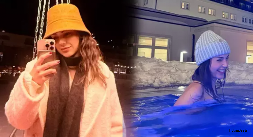 Alp Dağları'nda havuza girdi