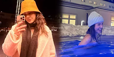 Alp Dağları'nda havuza girdi