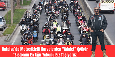 Antalya’da Motosikletli Kuryelerden 