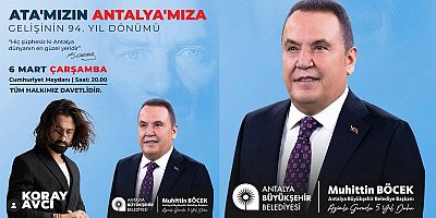 Atatürk'ün Antalya'ya gelişi Koray Avcı konseriyle kutlanacak