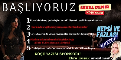 SEVAL DEMİR KÖŞE YAZISI: 
